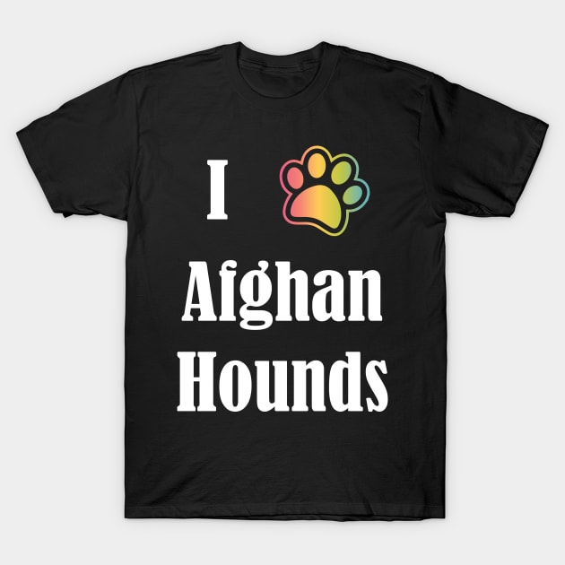 I Heart Afghan Hounds | I Love Afghan Hounds T-Shirt by jverdi28